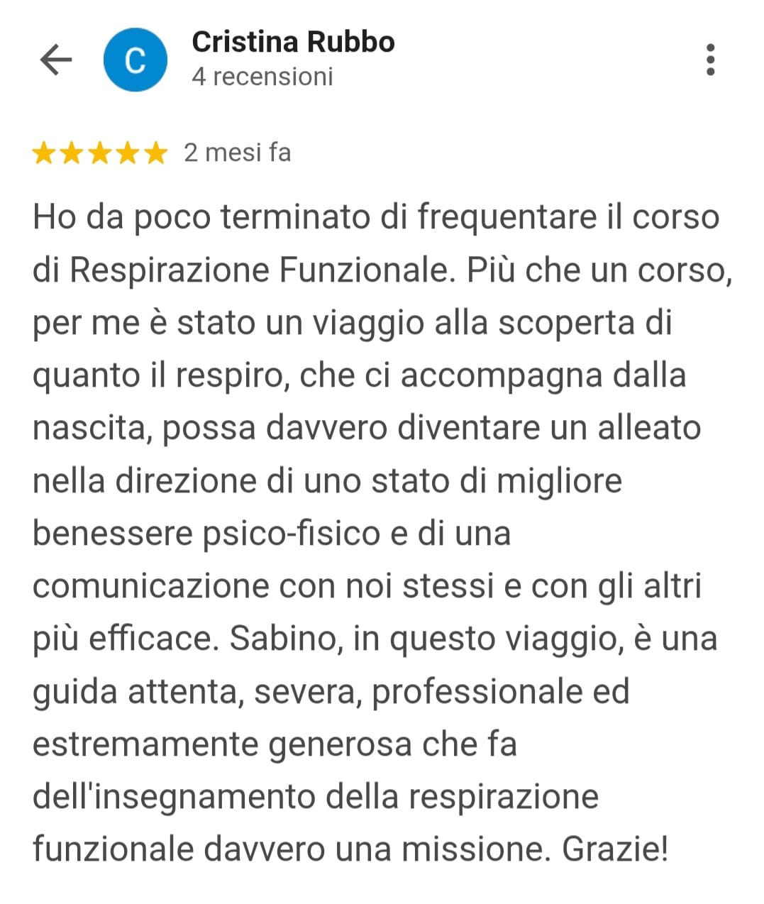 RECENSIONE CRISTINA