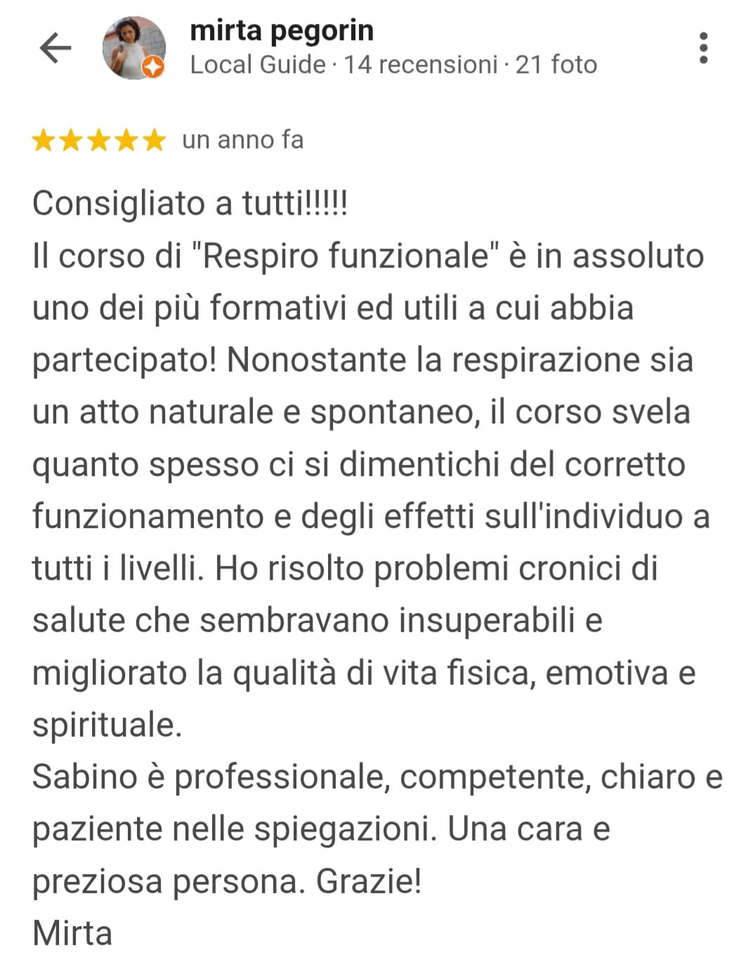 RECENSIONE MIRTA