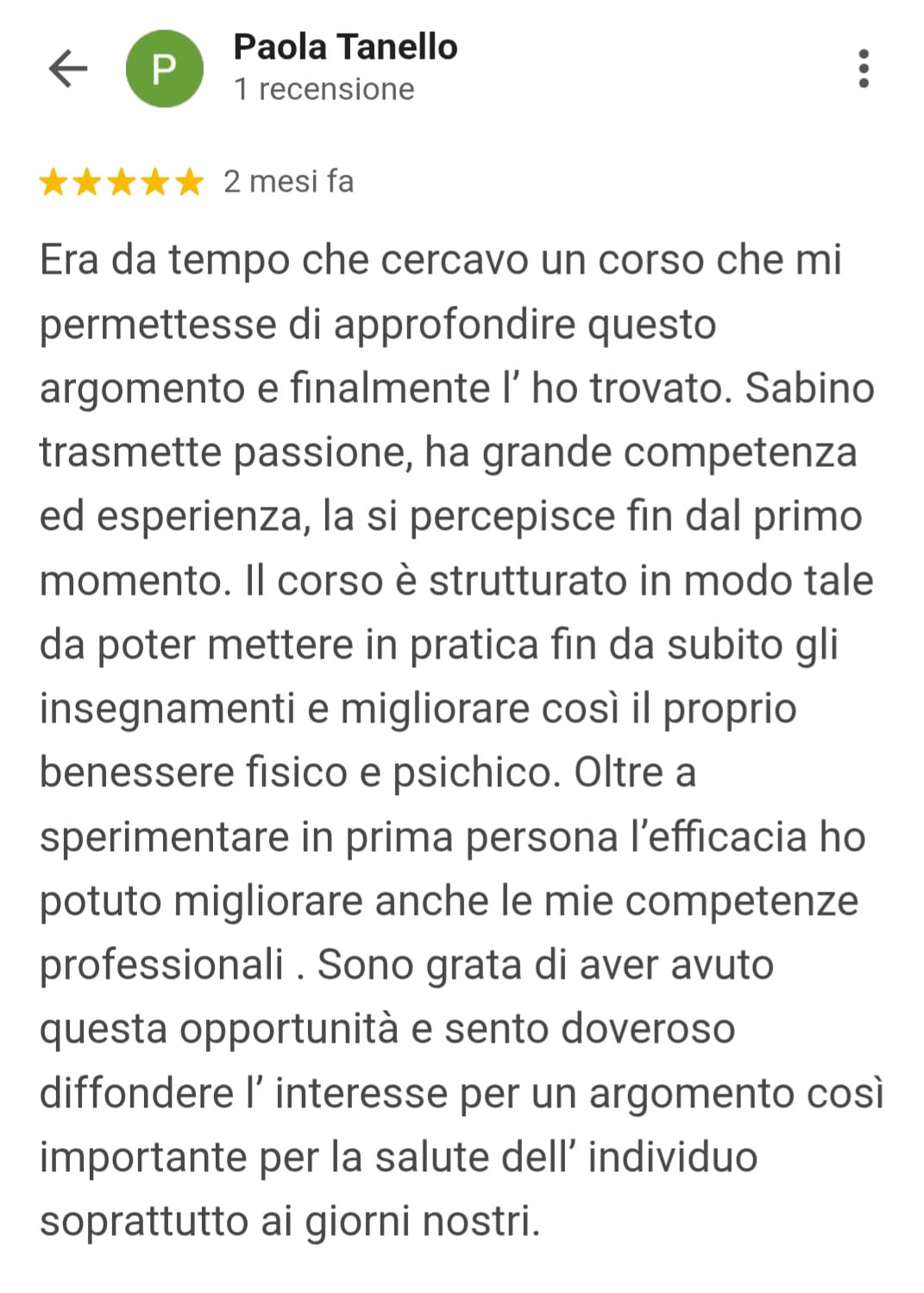 RECENSIONE PAOLA TANELLO