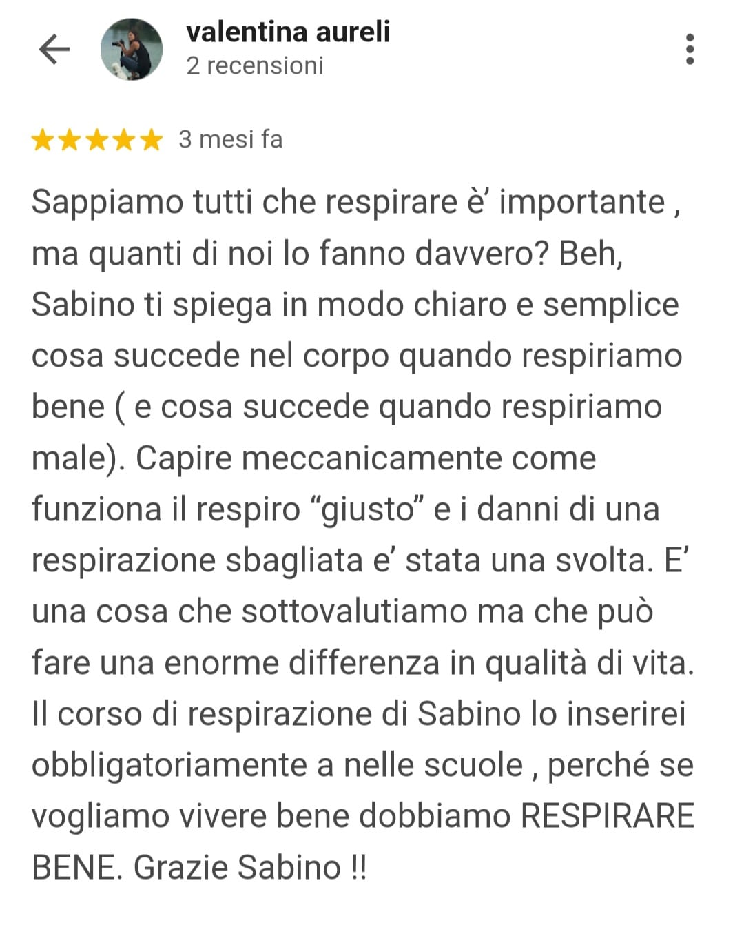 RECENSIONE VALENTINA AURELI